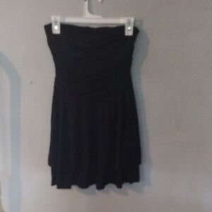 Merokeety Elegant Black Strapless Satin Bodycon Dress – Size S, NWT